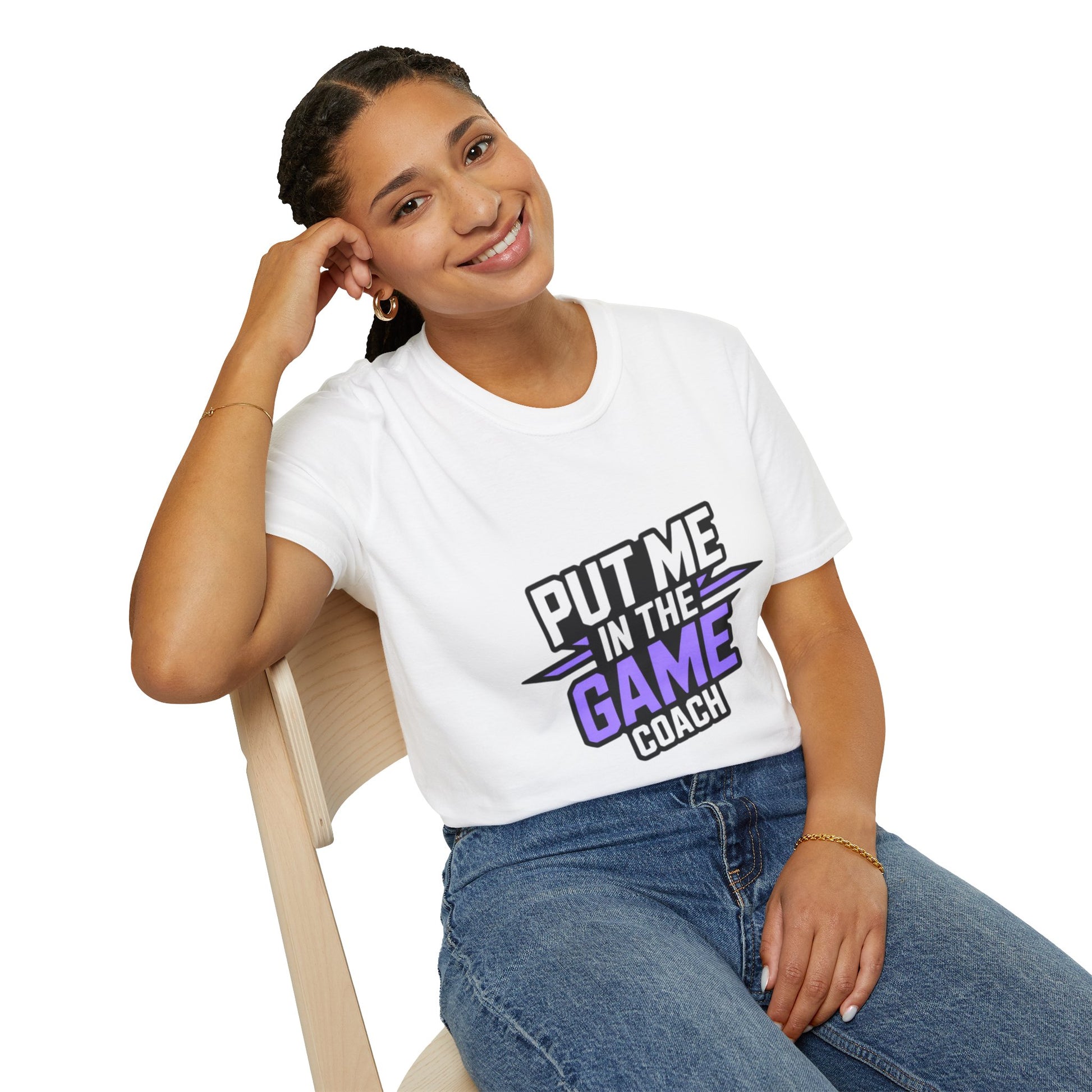 Put Me In The Game Coach Purple Sports T Shirt Printify