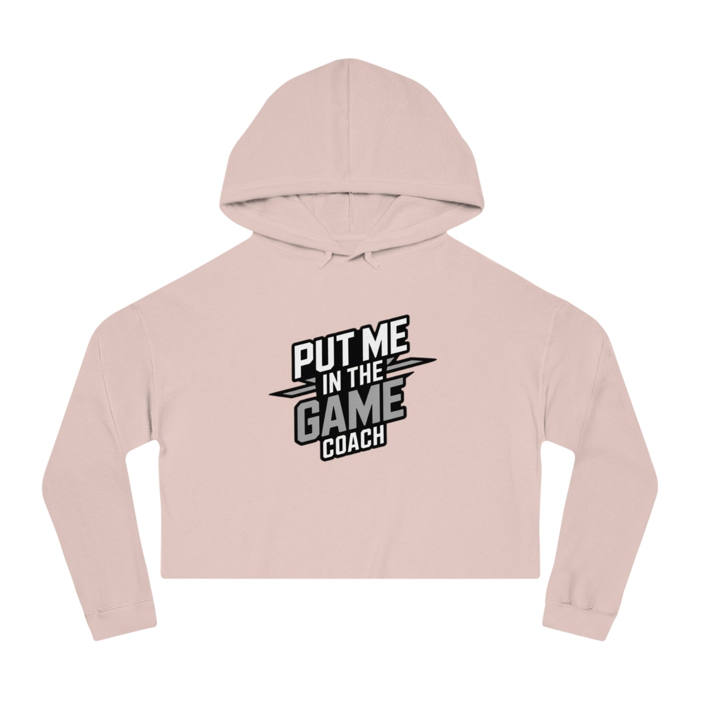 Women’s Cropped Hooded Ash Sweatshirt Printify