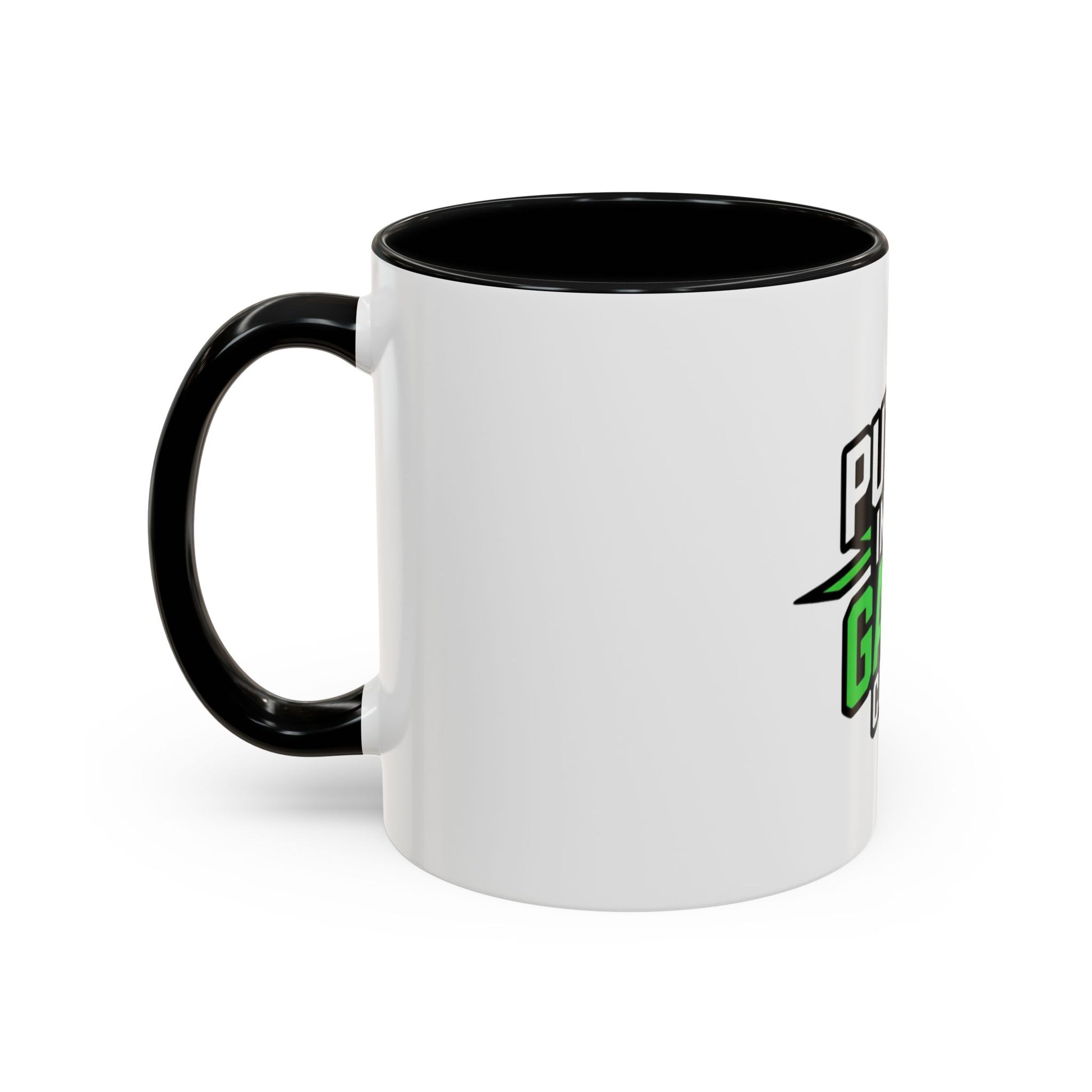 Put Me In The Game Coach Coffee Mug — Motivational Green Accent Mug (11/15oz) Printify