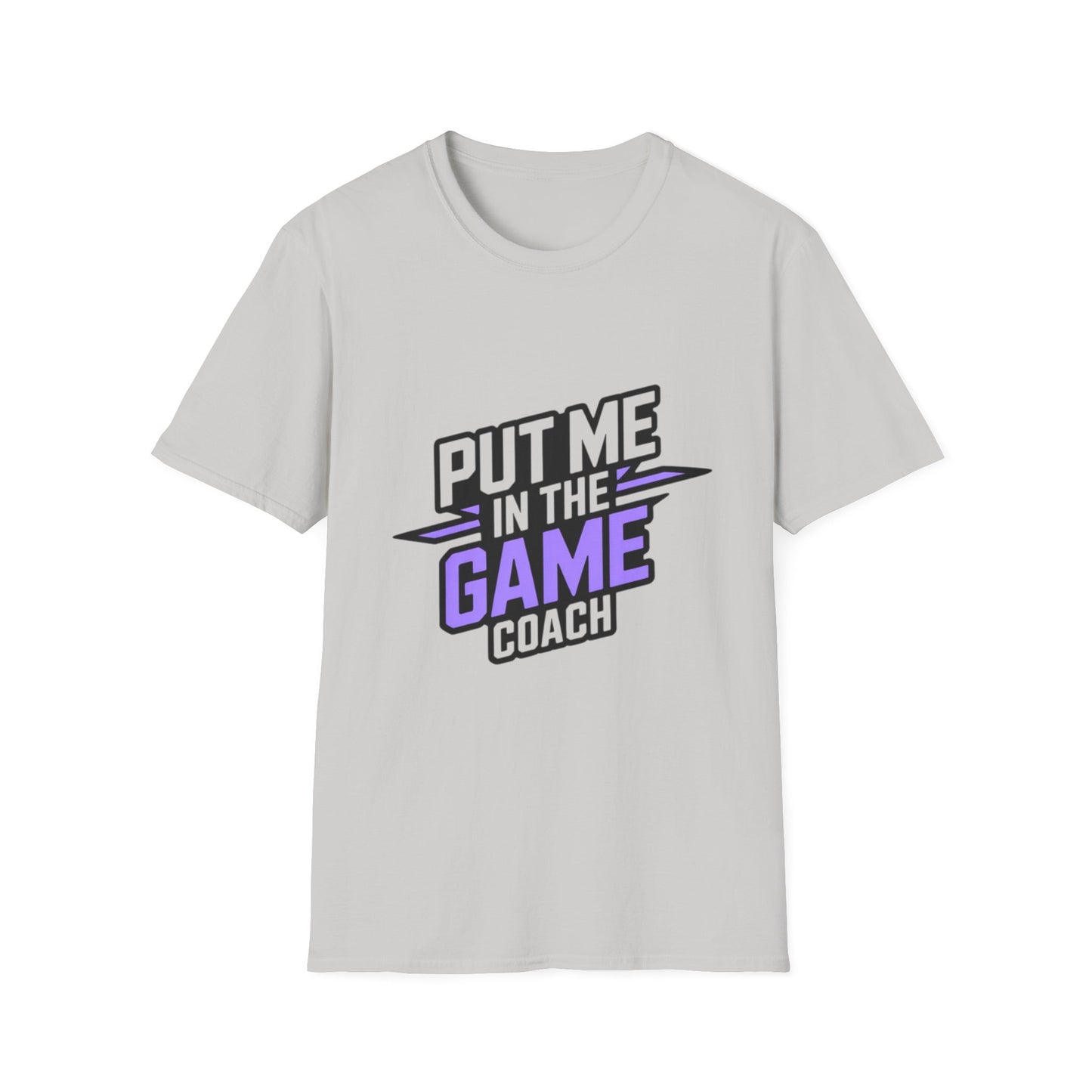 Put Me In The Game Coach Purple Sports T Shirt Printify