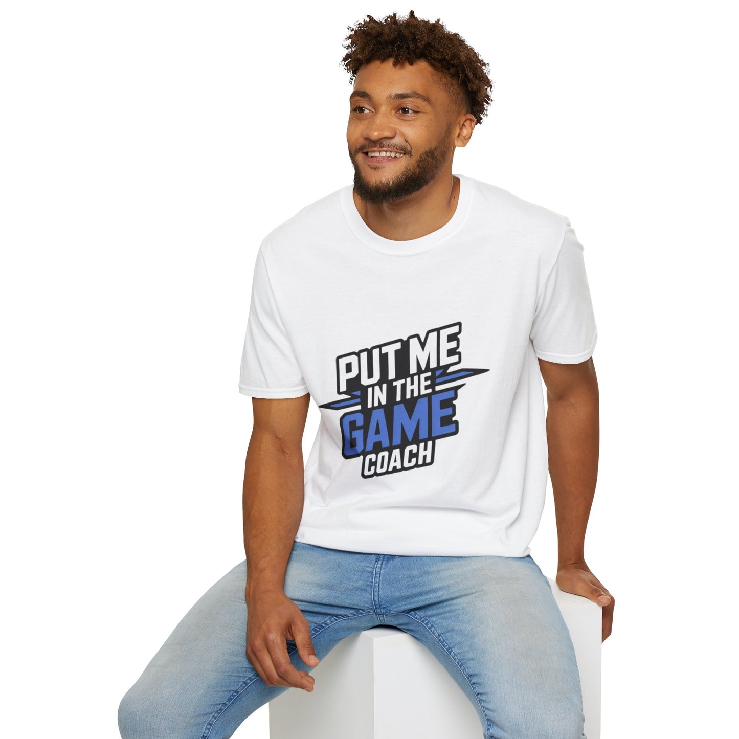 Put Me In The Game Coach Blue Sports T Shirt Printify