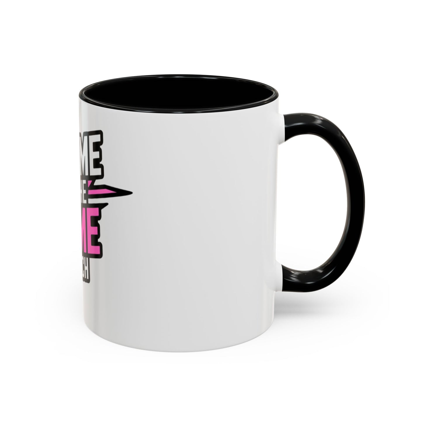 Put Me In The Game Coach Coffee Mug — Motivational Pink Accent Mug (11/15oz) Printify