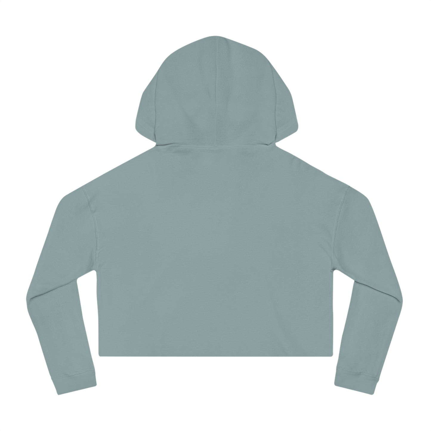 Women’s Cropped Hooded Yellow Sweatshirt Printify