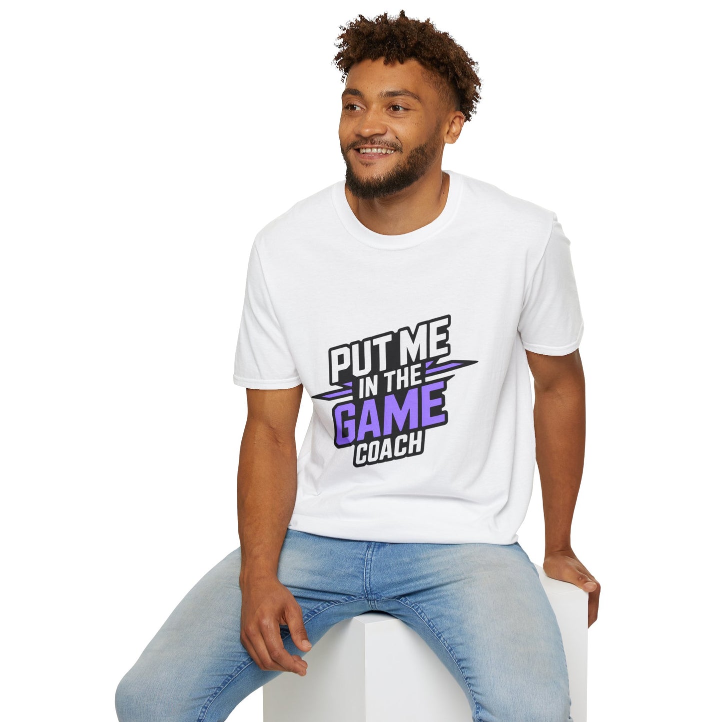 Put Me In The Game Coach Purple Sports T Shirt Printify