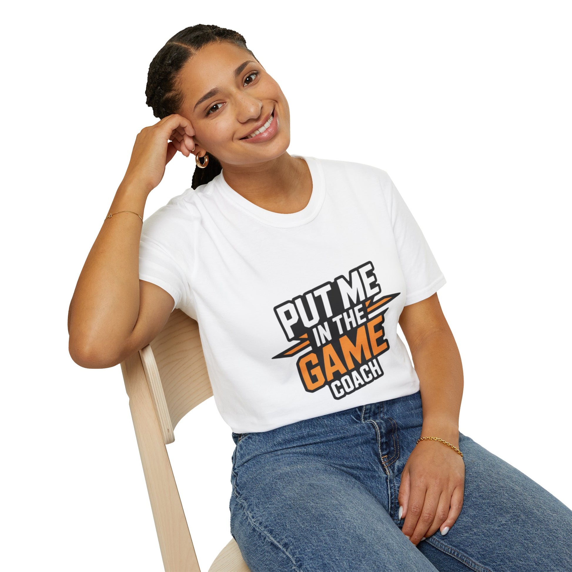 Put Me In The Game Coach Orange Sports T Shirt Printify