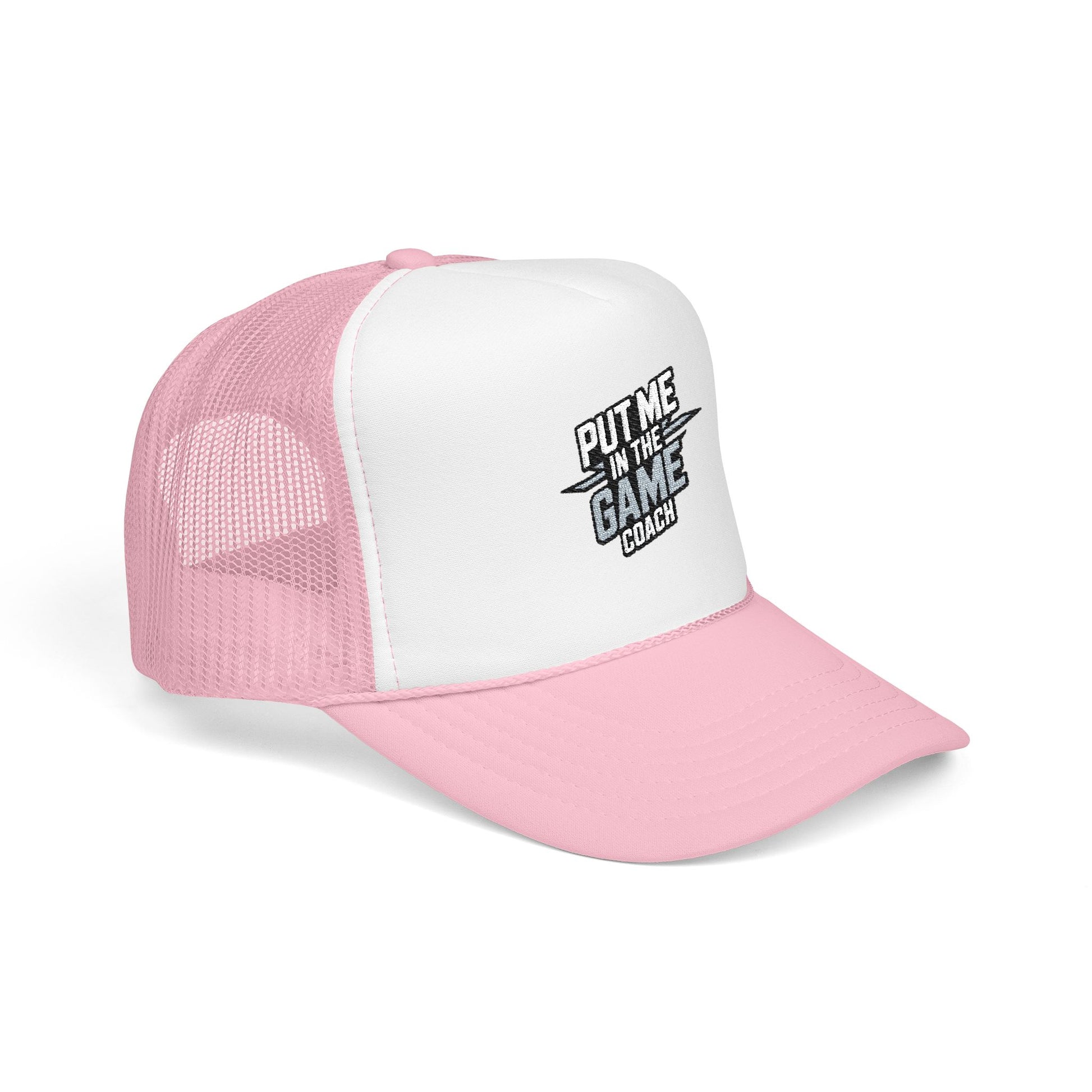 Put Me in the Game Coach Ash Trucker Hat Printify