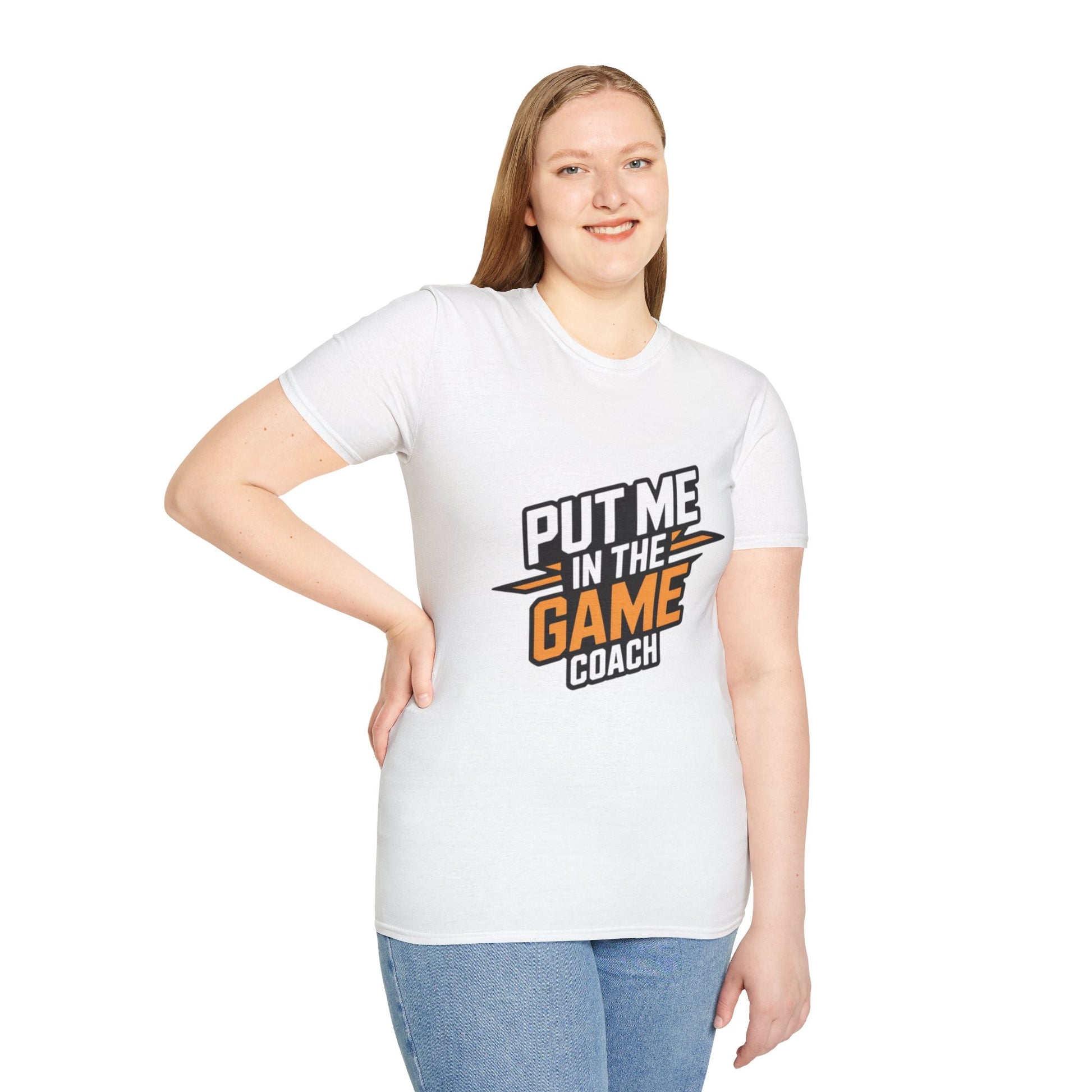 Put Me In The Game Coach Orange Sports T Shirt Printify