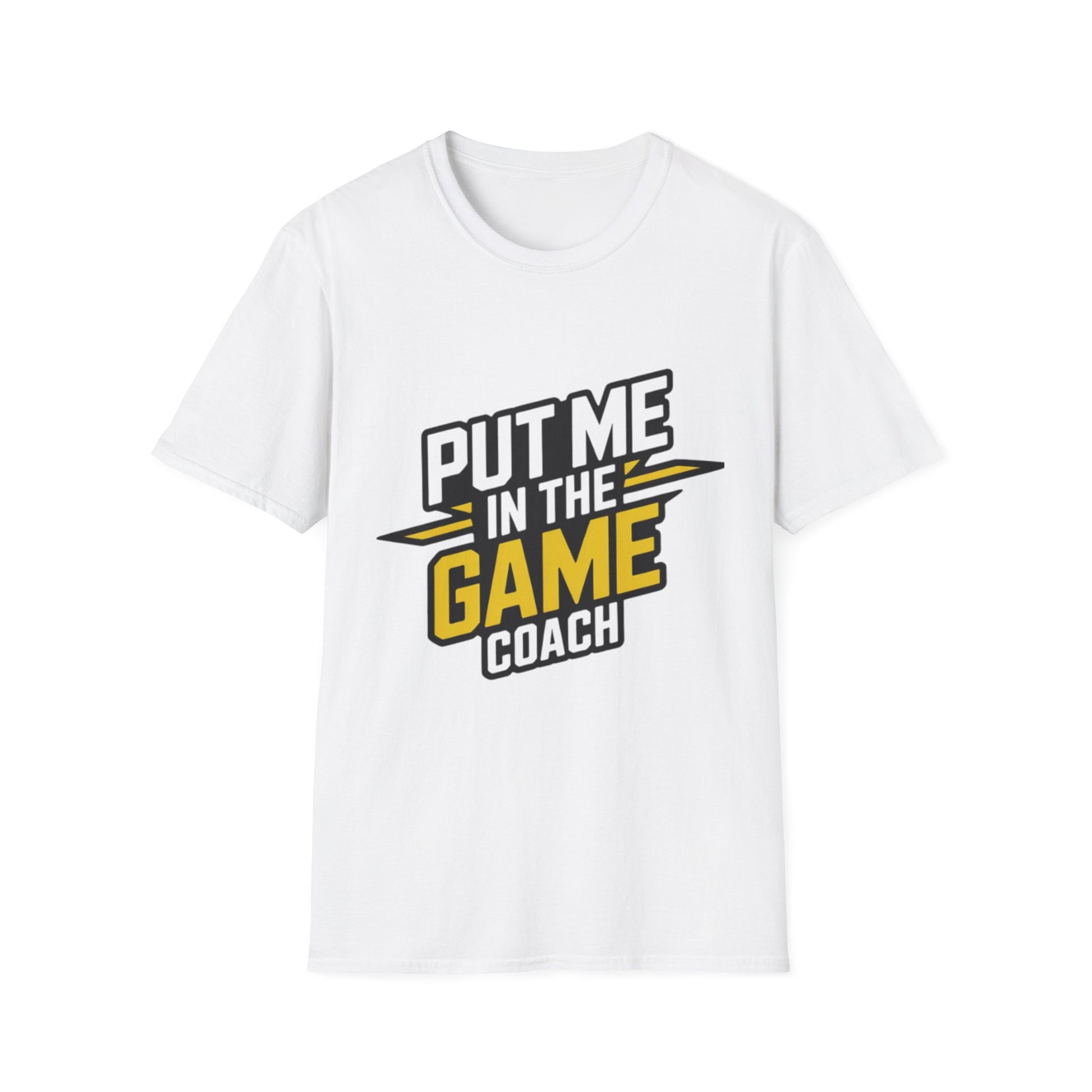 Put Me In The Game Coach Yellow Sports T Shirt Printify