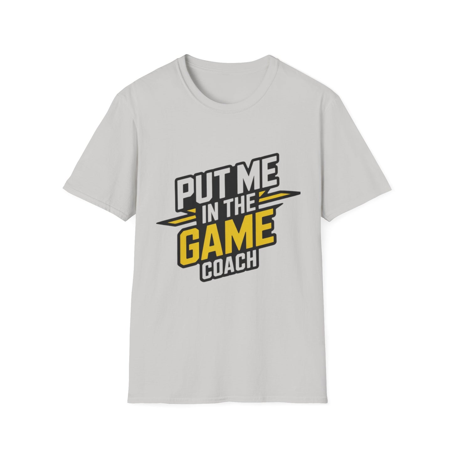 Put Me In The Game Coach Yellow Sports T Shirt Printify