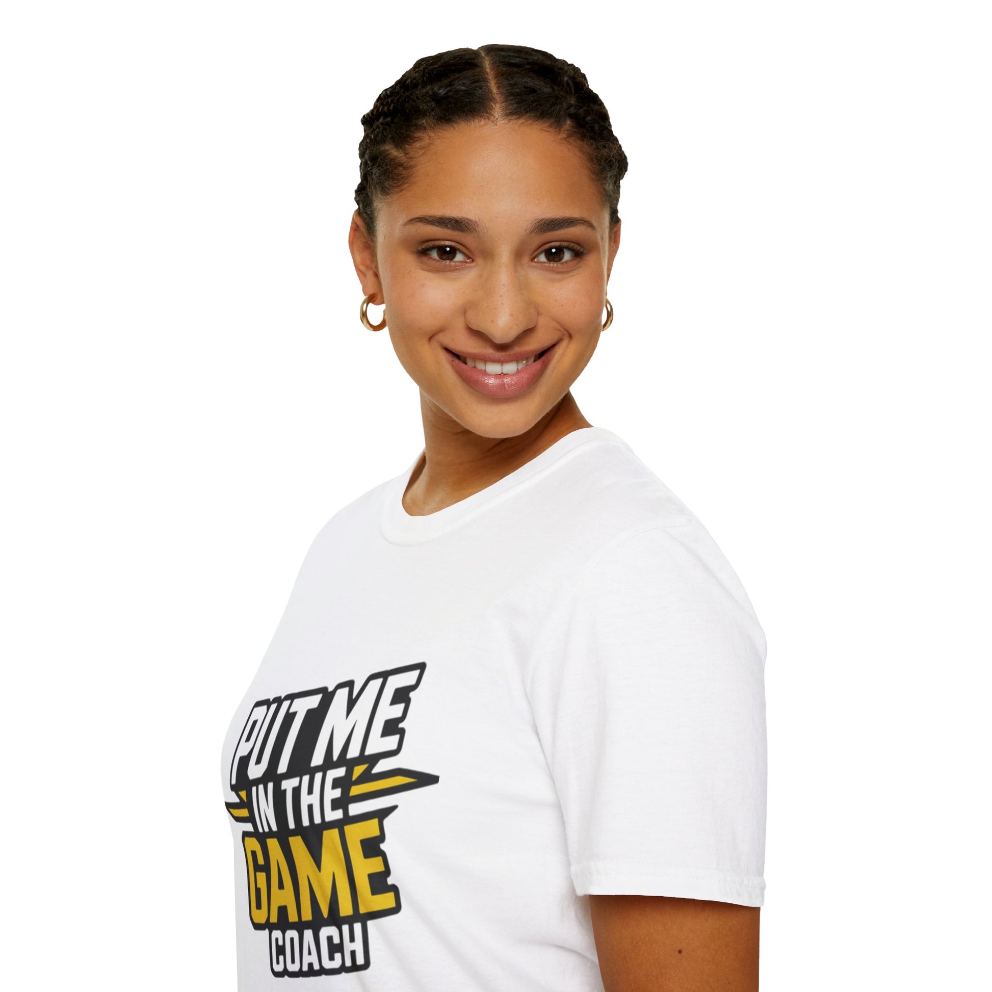 Put Me In The Game Coach Yellow Sports T Shirt Printify