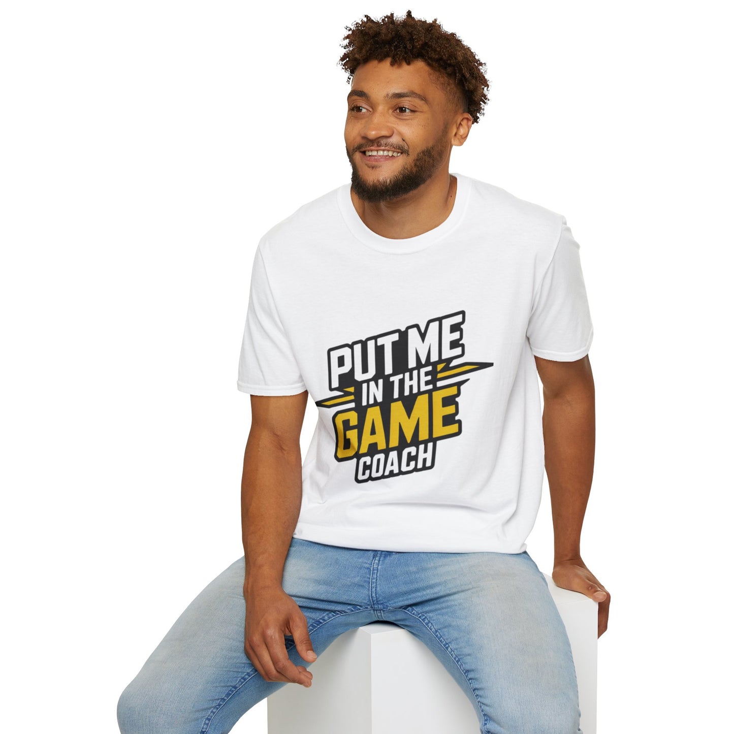 Put Me In The Game Coach Yellow Sports T Shirt Printify