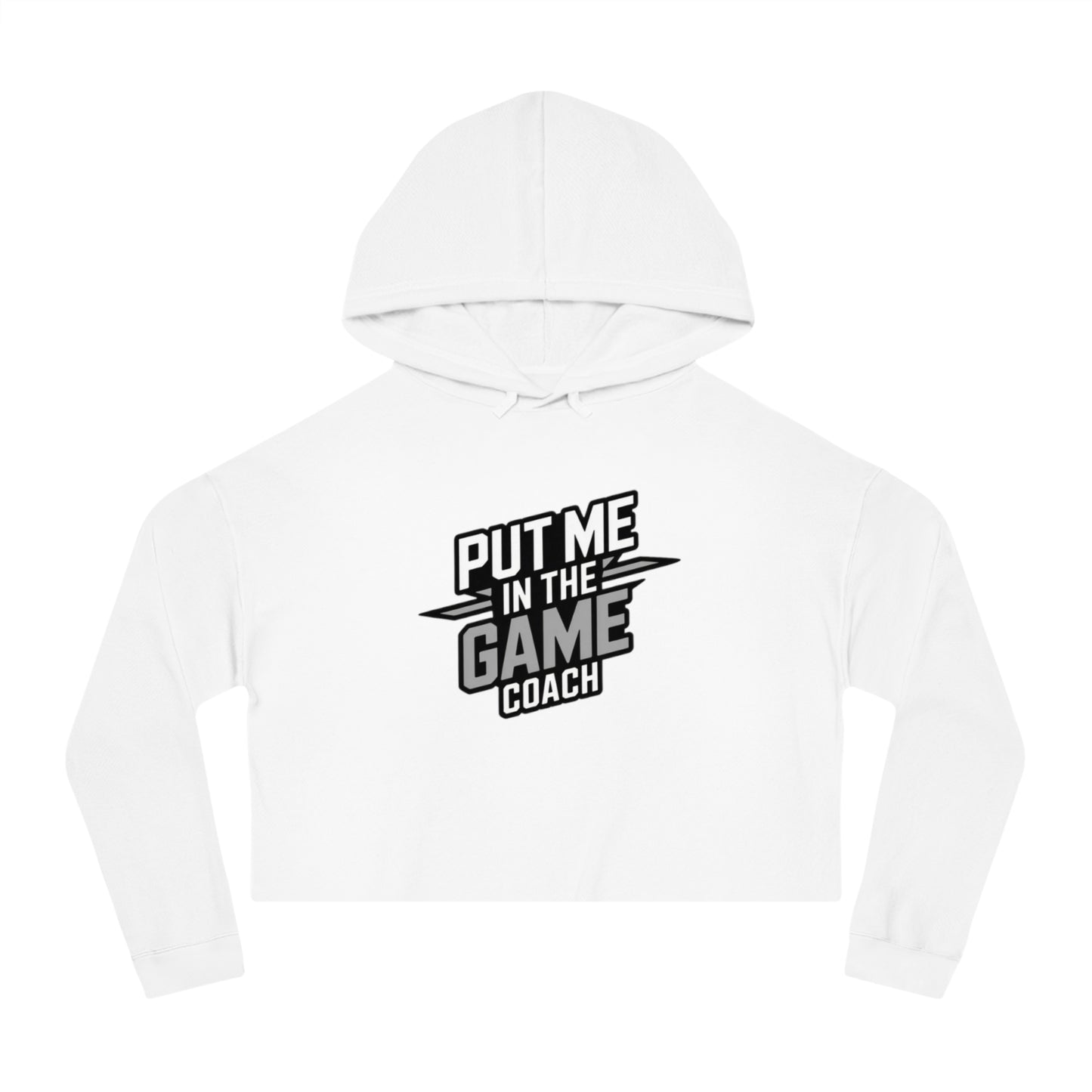 Women’s Cropped Hooded Ash Sweatshirt Printify