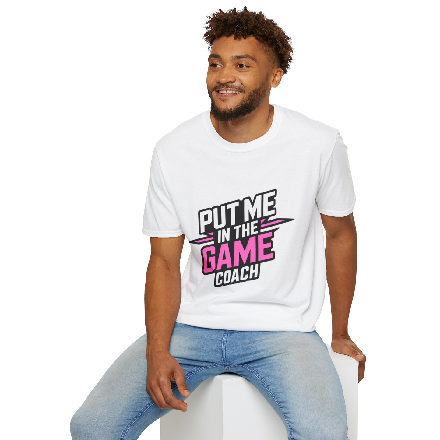 Put Me In The Game Coach Pink Sports T Shirt Printify