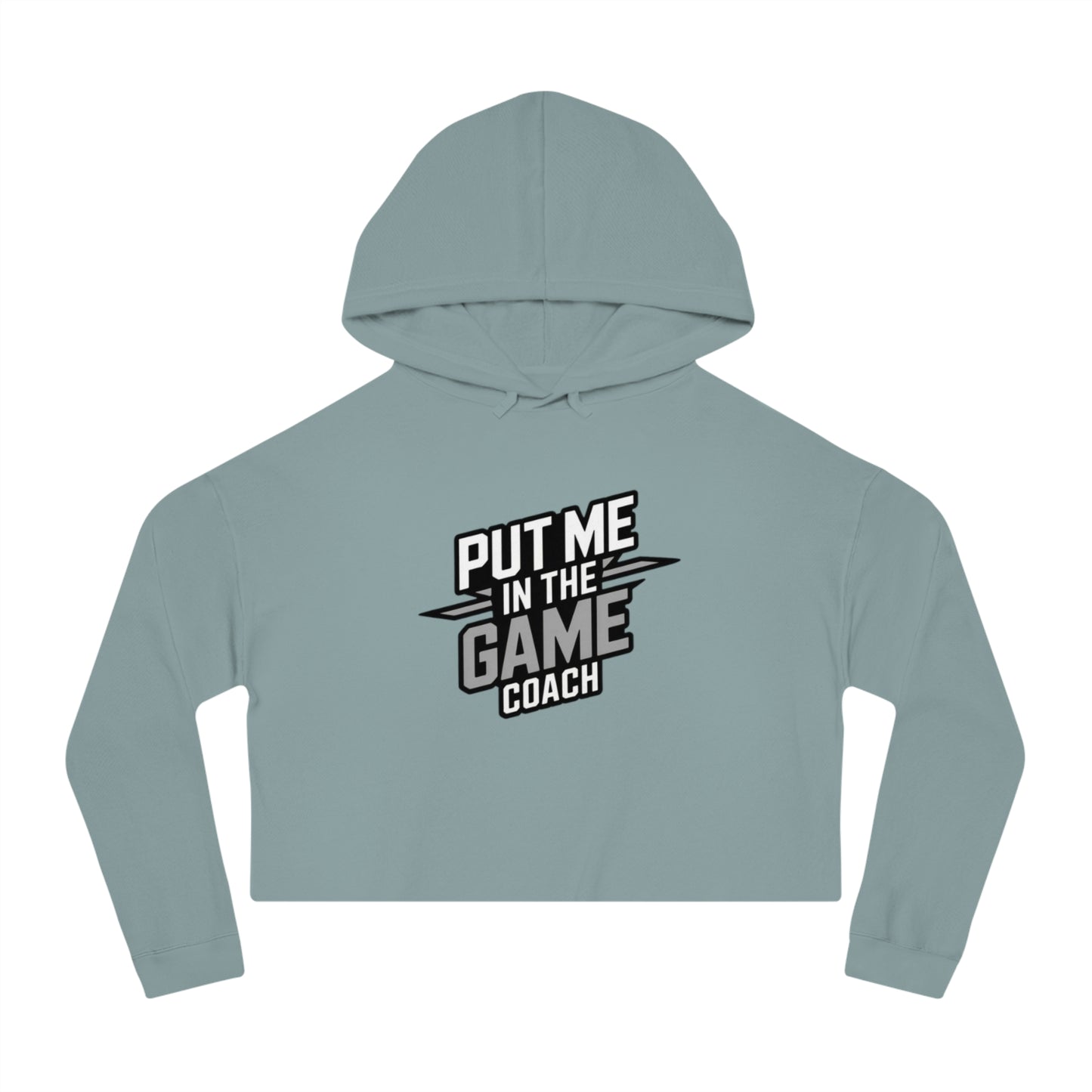Women’s Cropped Hooded Ash Sweatshirt Printify